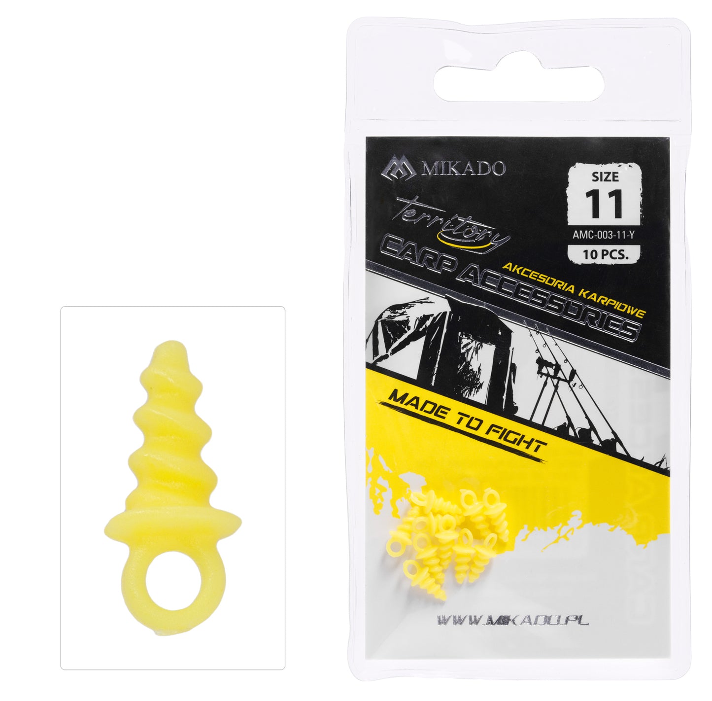 MIKADO PLASTMASAS SKRŪVE BOILĀM - 11MM - CAURSPĪDĪGA - 10 GAB.