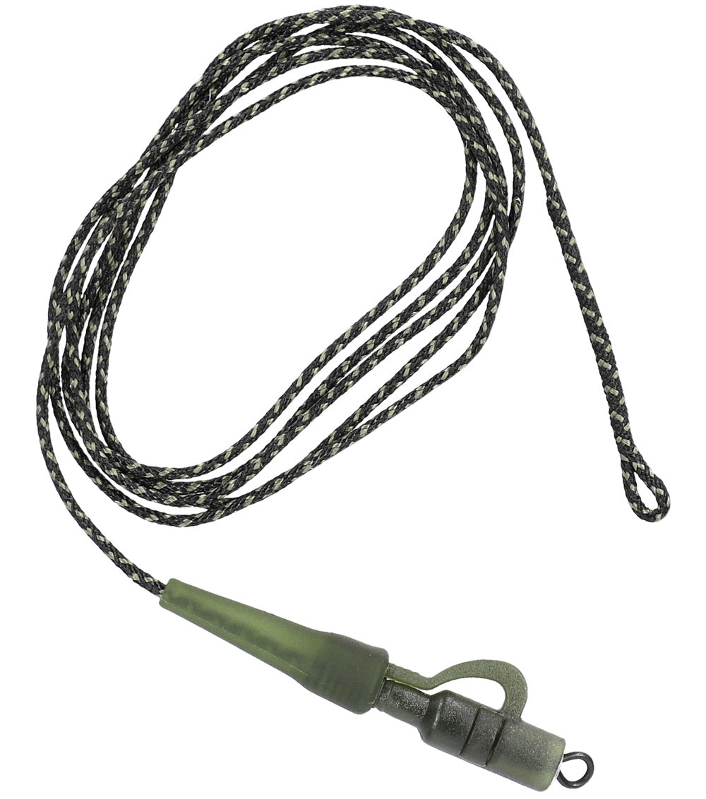 MIKADO MONTĀŽA KARPĀM- LEADCORE 80CM AR DROŠĪBAS KLIPSI - 2 GAB.