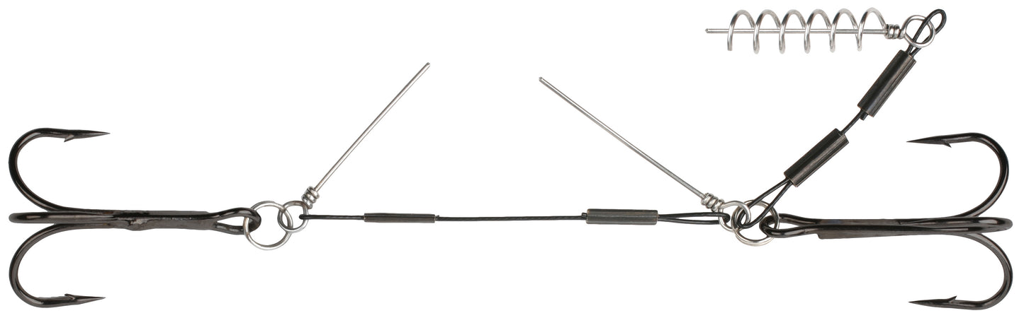 MIKADO STINGERS - JAWS STEEL WITH PINS - 4+6CM X 24KG - TRĪSŽUBURA ĀĶIS NR. 1/0 - 1 GAB.