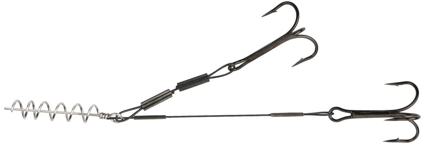 MIKADO STINGERS - JAWS STEEL WITHOUT PINS - 5+10CM X 24KG - TRĪSŽUBURA ĀĶIS NR. 1/0 - 1 GAB.