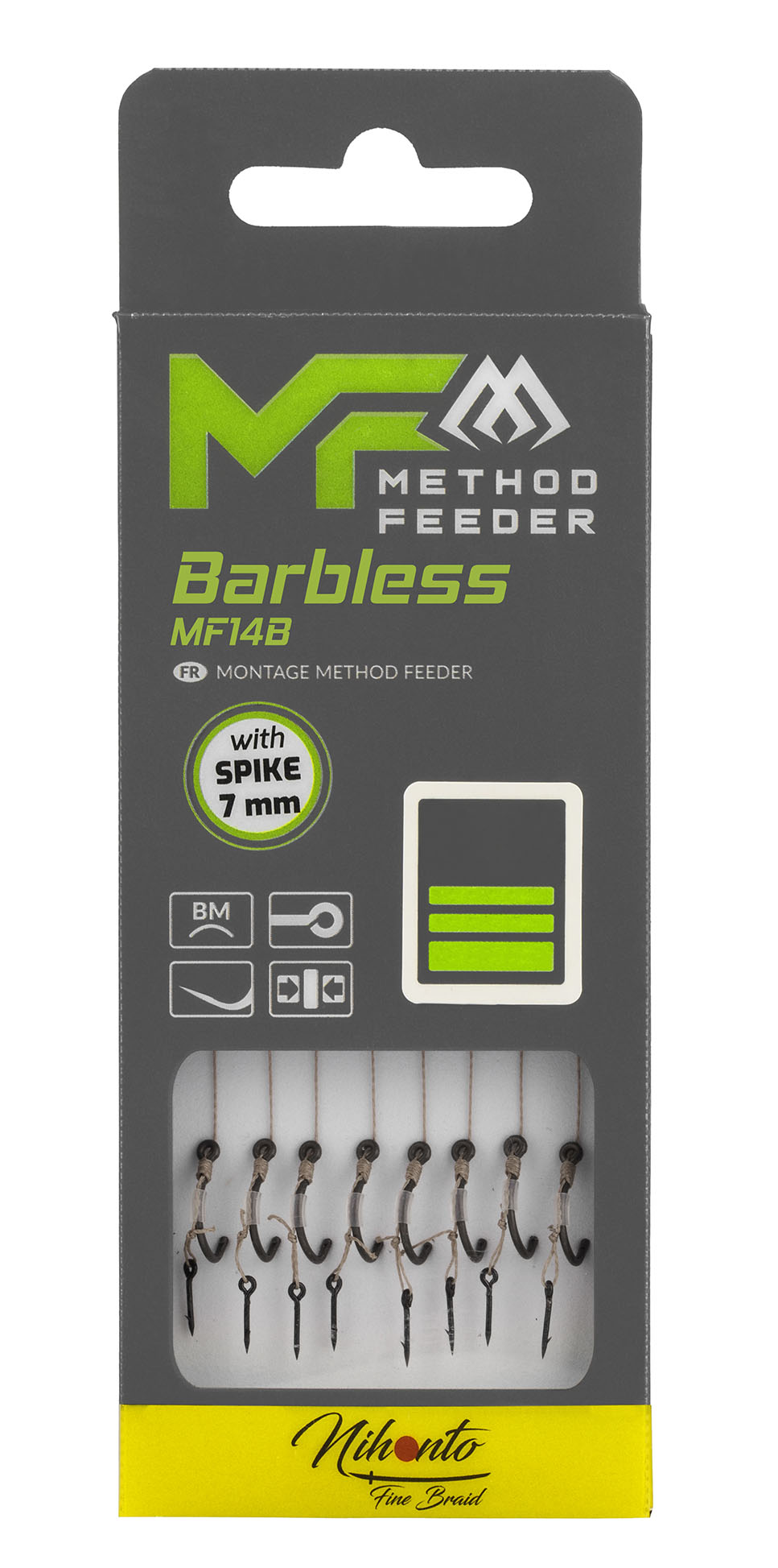 MIKADO METHOD FEEDER PAVADIŅA – MF14 AR NAGLIŅU – ĀĶI BEZ ATSKABARGAS / PĪTĀ AUKLA / 10 cm – 8 gab.