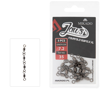 MIKADO GRIEZULIS - JAWS FOURFOLD SWIVELS - 5 GAB.