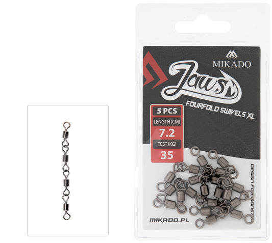 MIKADO GRIEZULIS - JAWS FOURFOLD SWIVELS - 5 GAB.