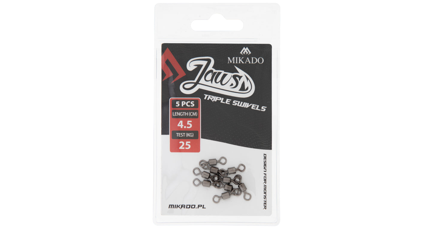 MIKADO GRIEZULIS - JAWS TRIPLE SWIVELS - 5 GAB.