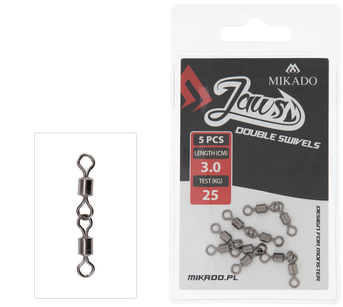 MIKADO SWIVEL - JAWS DOUBLE SWIVELS - 5 PCS.