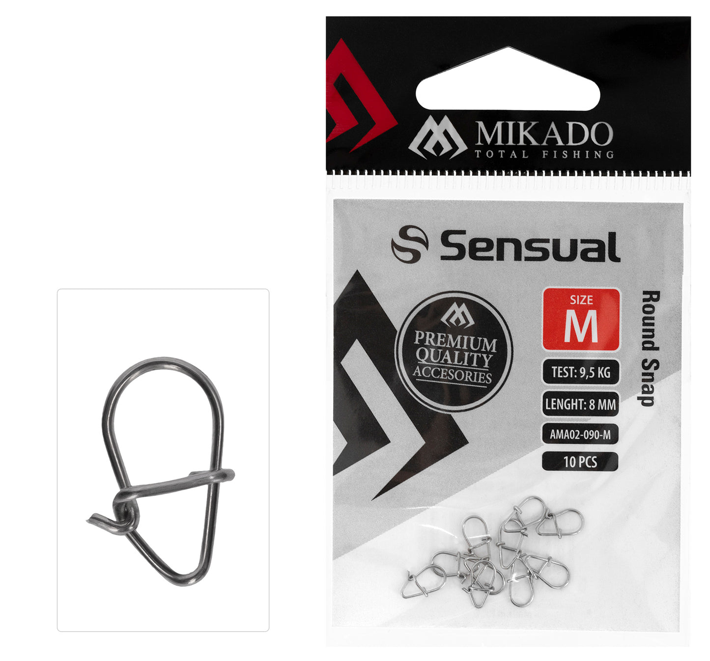 MIKADO KARABĪNE - ROUND SNAP - 10 gab.
