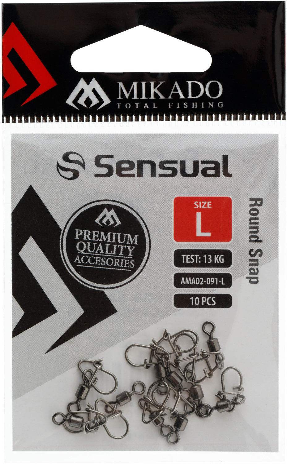 MIKADO KARABĪNE AR GRIEZULI - ROUND SNAP - 10 gab.