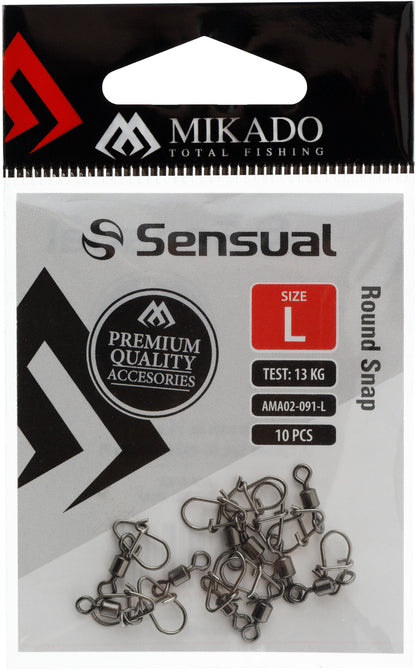MIKADO KARABĪNE AR GRIEZULI - ROUND SNAP - 10 gab.
