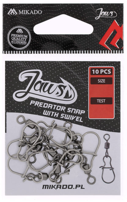 MIKADO KARABĪNE AR GRIEZULI - JAWS PREDATOR SNAP - 10 gab.