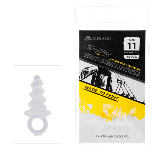 MIKADO PLASTMASAS SKRŪVE BOILĀM - 11MM - CAURSPĪDĪGA - 10 GAB.