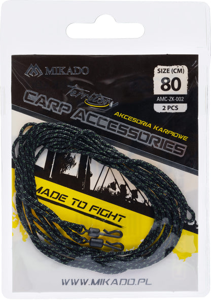 MIKADO MONTĀŽA KARPĀM - LEADCORE 80CM AR ĀTRĀS NOMAIŅAS GRIEZEKLI - 2 GAB.