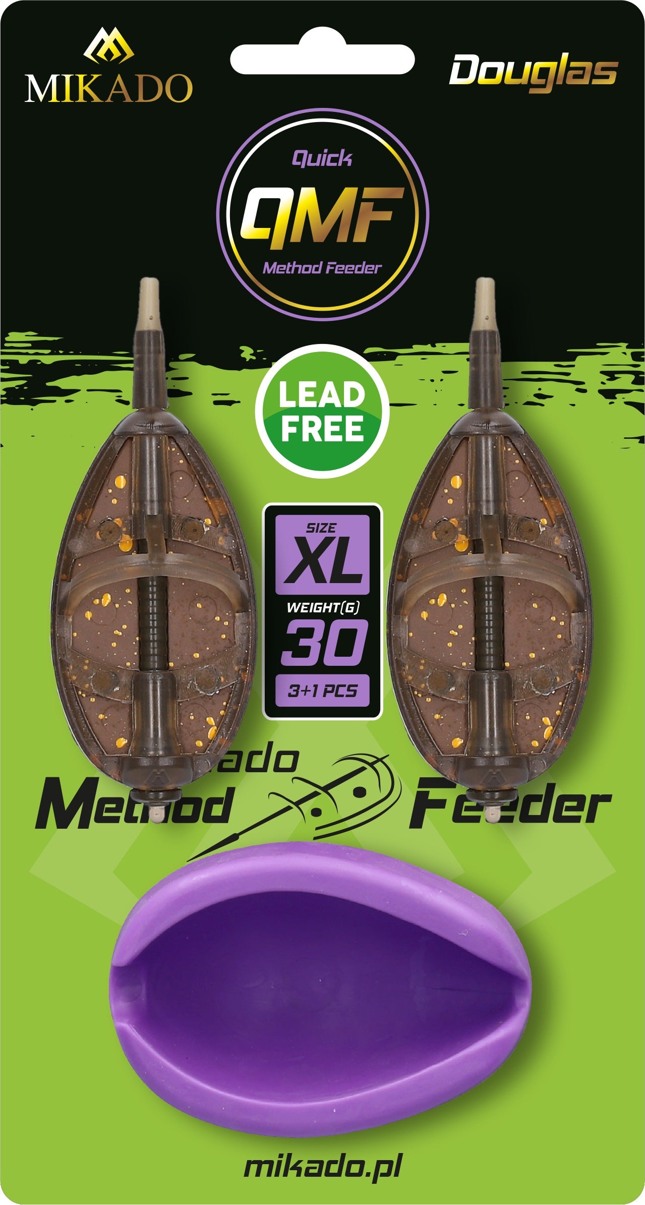 FEEDER MIKADO - METHOD FEEDER "DOUGLAS" Q.M.F. SET XL COMPLETE + FEEDER MOULD - 1 set.