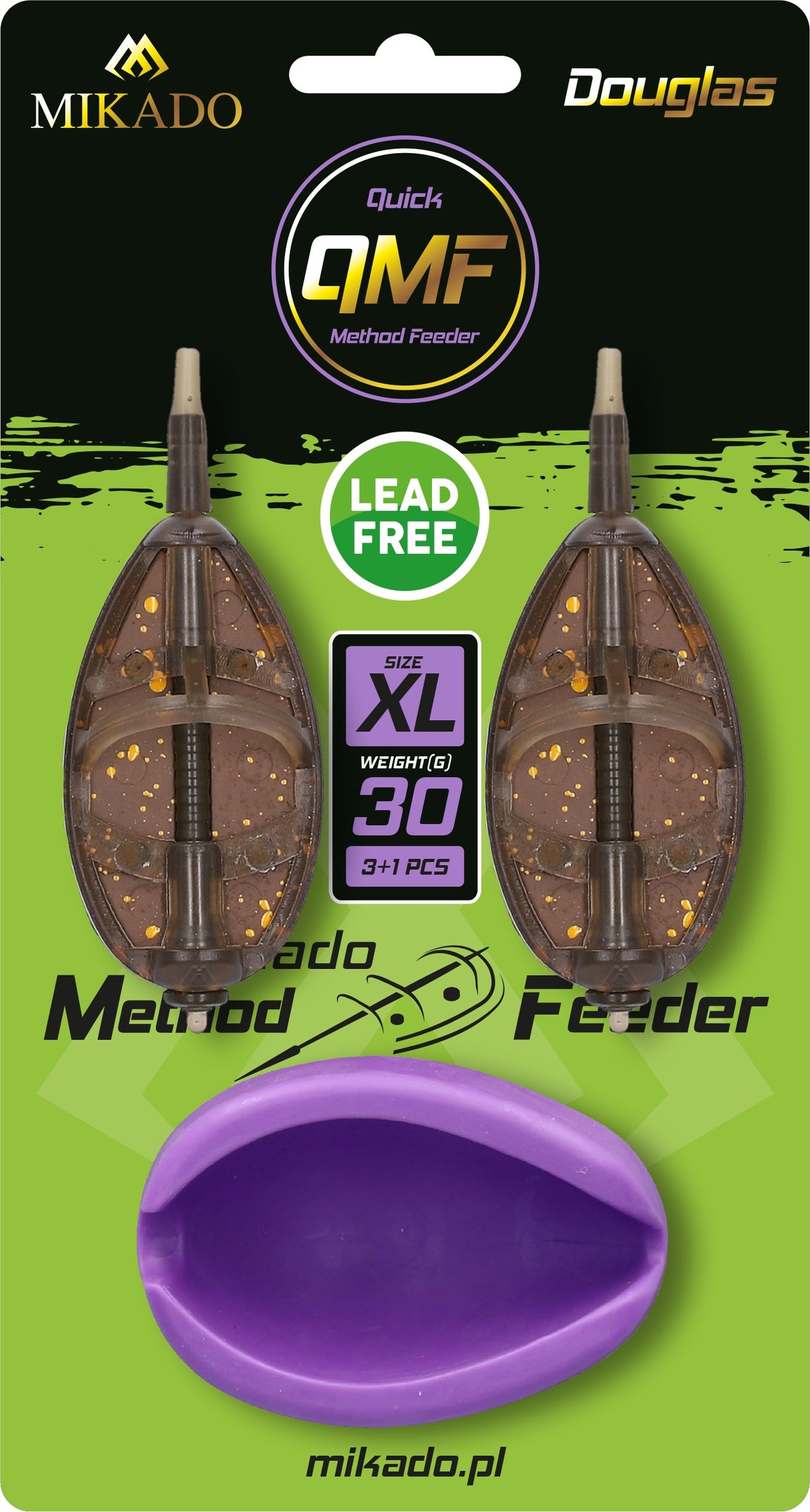FEEDER MIKADO - METHOD FEEDER "DOUGLAS" Q.M.F. SET XL COMPLETE + FEEDER MOULD - 1 set.