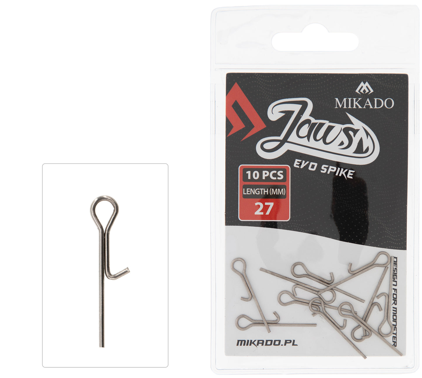 MIKADO MĀNEKĻU FIKSATORS - JAWS EVO SPIKE - 27mm - 10 GAB.