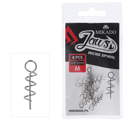 MIKADO MIKRO SPIRĀLE MĪKSTAJIEM MĀNEKĻIEM  - JAWS MICRO SPIRAL - 10MM - 8 GAB.