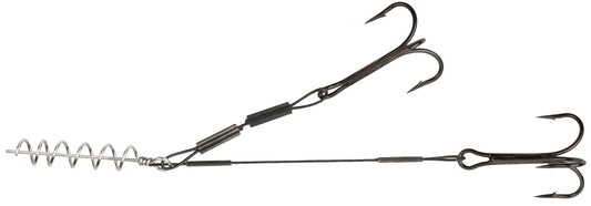 MIKADO STINGERS - JAWS STEEL WITHOUT PINS - 5+10CM X 24KG - TRĪSŽUBURA ĀĶIS NR. 1/0 - 1 GAB.