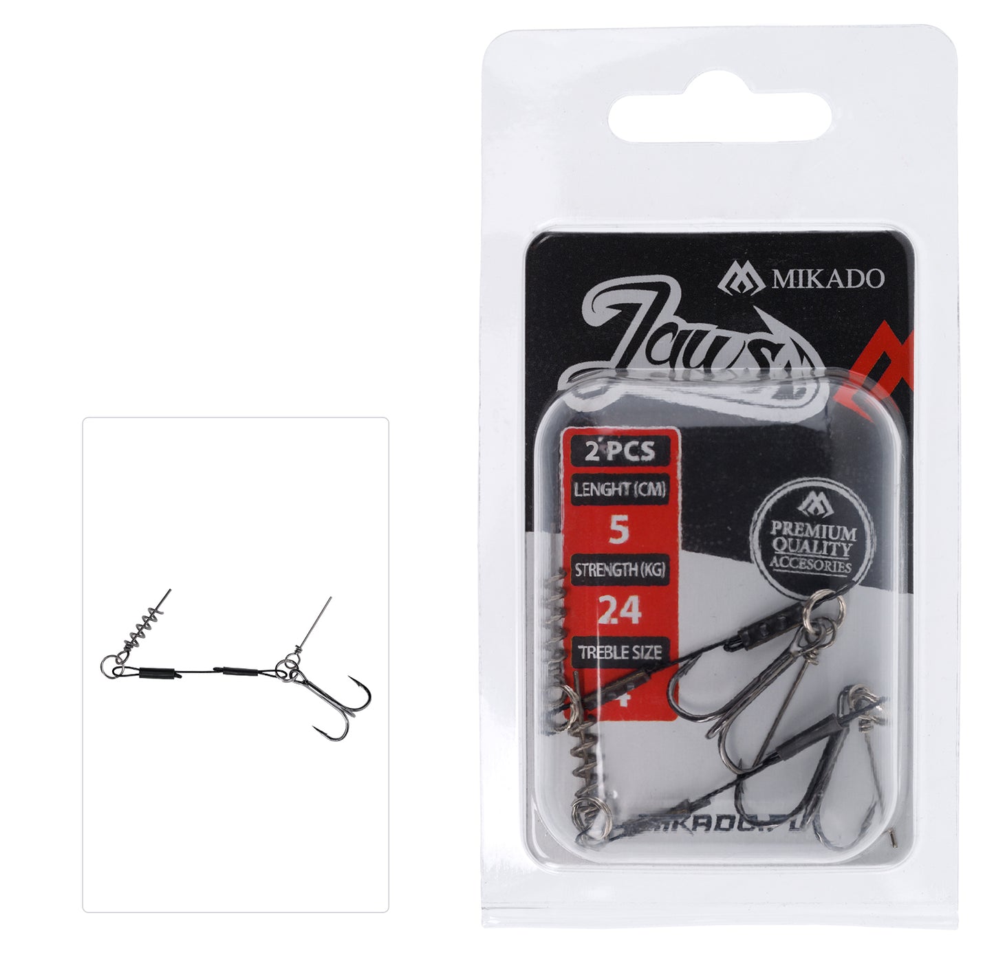 MIKADO STINGERS - JAWS SKRŪVE UN MĪKSTĀ MĀNEKĻA TAPA - 5CM X 24KG - 2 GAB.