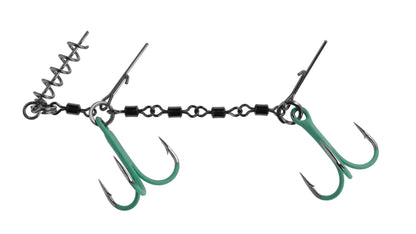 MIKADO STINGERS - AR GRIEZUĻIEM JAWS DOUBLE EVO STINGER FLUO - NR. 1/0 - 1 GAB.