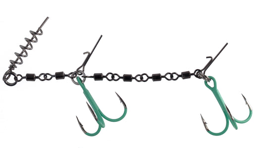 MIKADO STINGERS - AR GRIEZUĻIEM JAWS DOUBLE EVO STINGER FLUO - NR. 1/0 - 1 GAB.