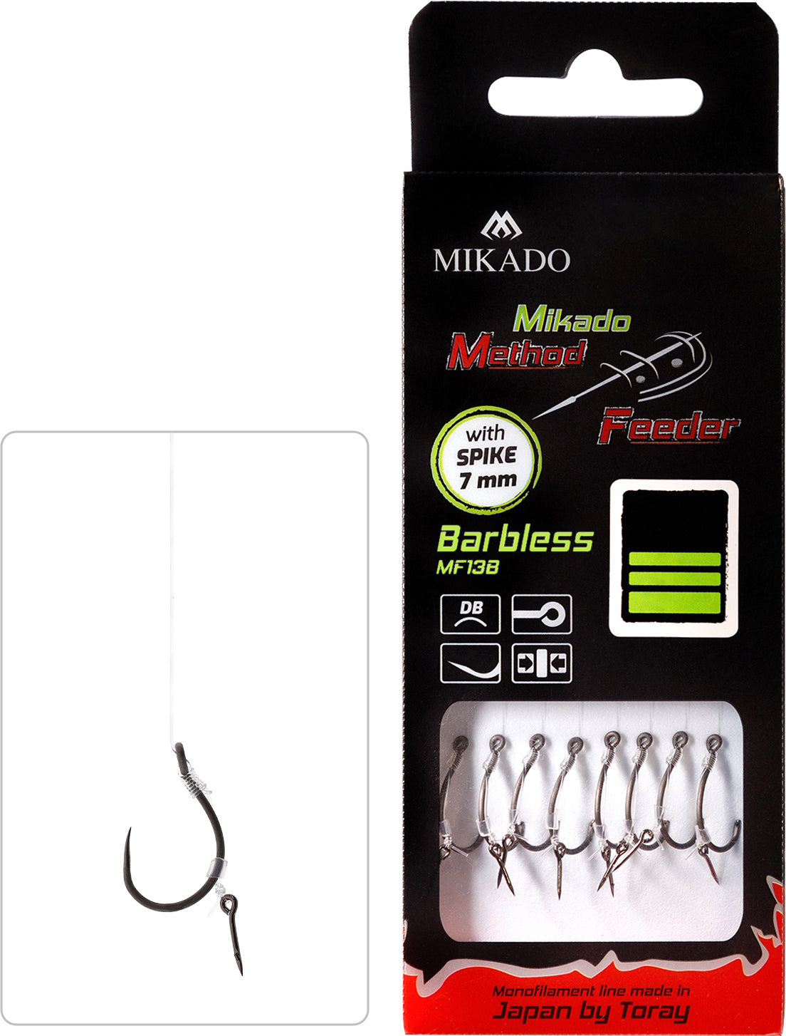 MIKADO METHOD FEEDER PAVADIŅA – MF14 AR NAGLIŅU – ĀĶI BEZ ATSKABARGAS / MONOFĪLĀ AUKLA / 10 cm – 8 gab.