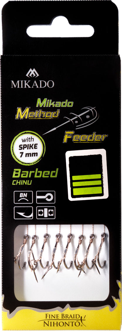 MIKADO METHOD FEEDER PAVADIŅA – MF14 AR NAGLIŅU – ĀĶI AR ATSKABARGU / PĪTĀ AUKLA / 10 cm – 8 gab.