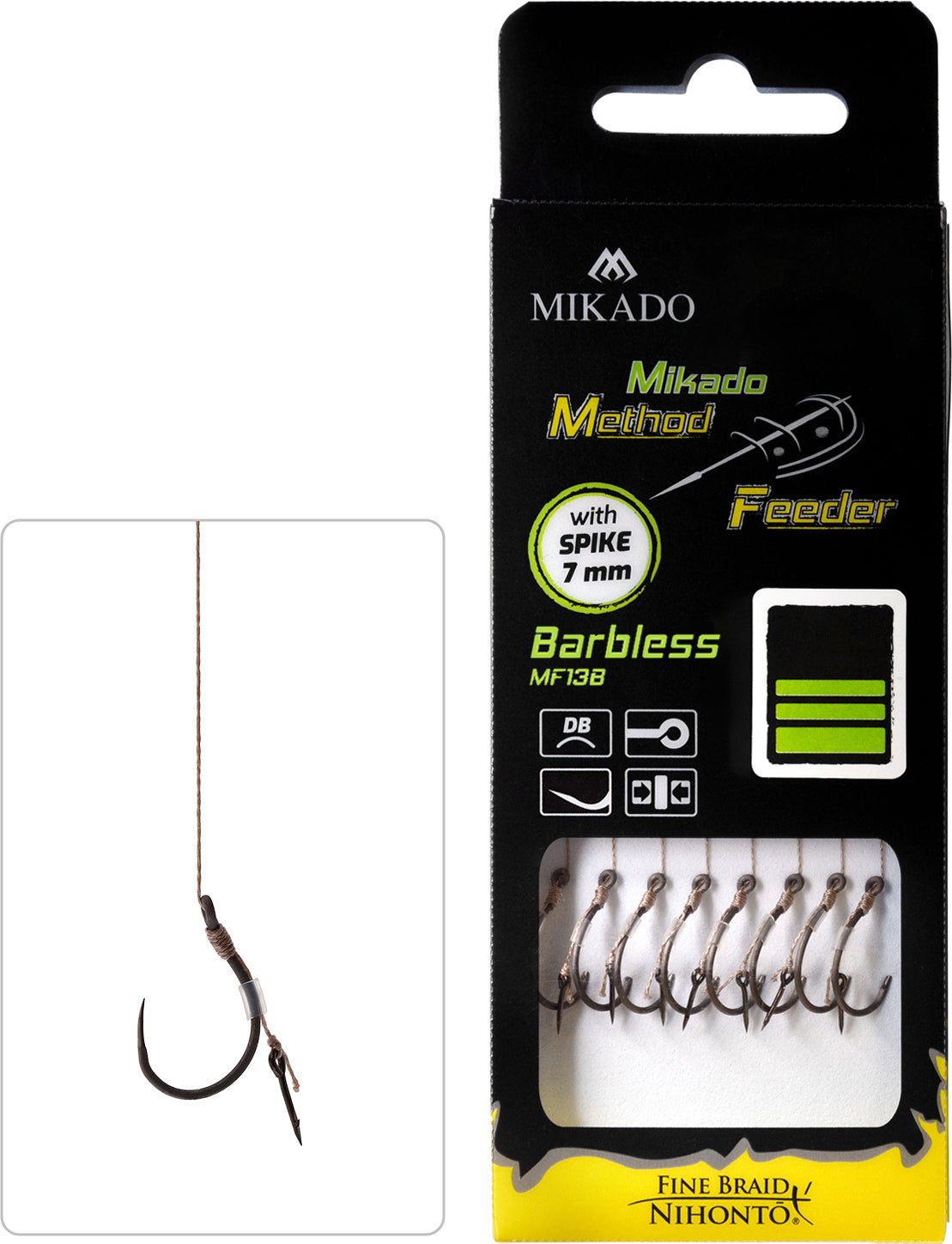 MIKADO METHOD FEEDER PAVADIŅA – MF14 AR NAGLIŅU – ĀĶI BEZ ATSKABARGAS / PĪTĀ AUKLA / 10 cm – 8 gab.