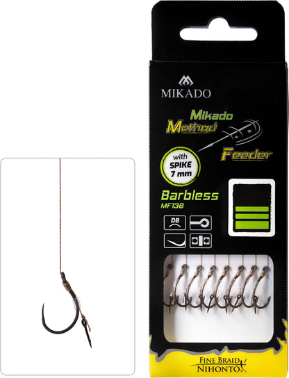 MIKADO METHOD FEEDER PAVADIŅA – MF14 AR NAGLIŅU – ĀĶI BEZ ATSKABARGAS / PĪTĀ AUKLA / 10 cm – 8 gab.