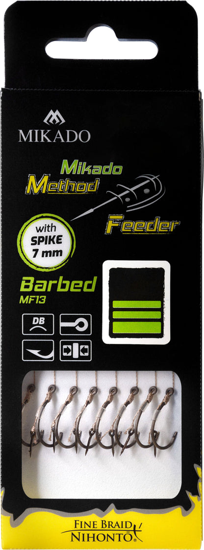 MIKADO METHOD FEEDER PAVADIŅA – MF14 AR NAGLIŅU – ĀĶI AR ATSKABARGU / PĪTĀ AUKLA / 10 cm – 8 gab.