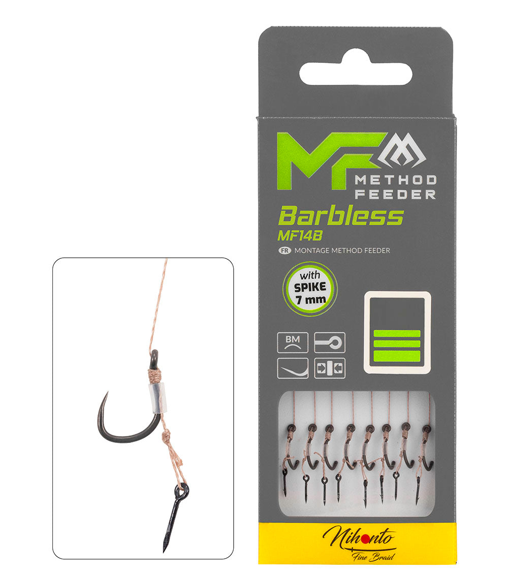 MIKADO METHOD FEEDER PAVADIŅA – MF14 AR NAGLIŅU – ĀĶI BEZ ATSKABARGAS / PĪTĀ AUKLA / 10 cm – 8 gab.