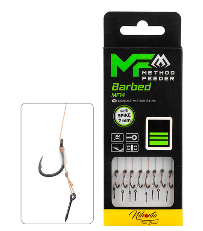 MIKADO METHOD FEEDER PAVADIŅA – MF14 AR NAGLIŅU – ĀĶI AR ATSKABARGU / PĪTĀ AUKLA / 10 cm – 8 gab.