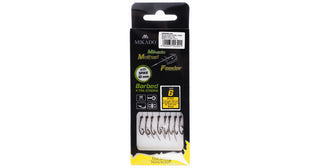 MIKADO METHOD FEEDER PAVADIŅA – MF14 AR NAGLIŅU – ĀĶI MATĒTS MELNS AR ATSKABARGU / PĪTĀ AUKLA / 10 cm – 8 gab.