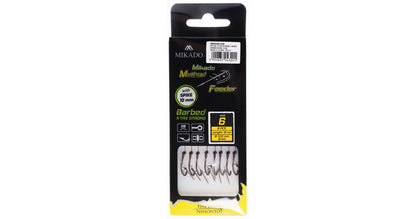 MIKADO METHOD FEEDER PAVADIŅA – MF14 AR NAGLIŅU – ĀĶI MATĒTS MELNS AR ATSKABARGU / PĪTĀ AUKLA / 10 cm – 8 gab.