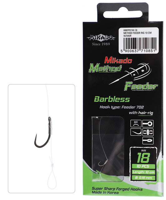 MIKADO METHOD FEEDER PAVADIŅA – AR MATU – BEZ ATSKABARGAS ĀĶIS NR. 16 / AUKLA: 0,20 mm / 10 cm – 8 gab.