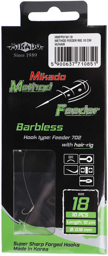 MIKADO METHOD FEEDER PAVADIŅA – AR MATU – BEZ ATSKABARGAS ĀĶIS NR. 16 / AUKLA: 0,20 mm / 10 cm – 8 gab.