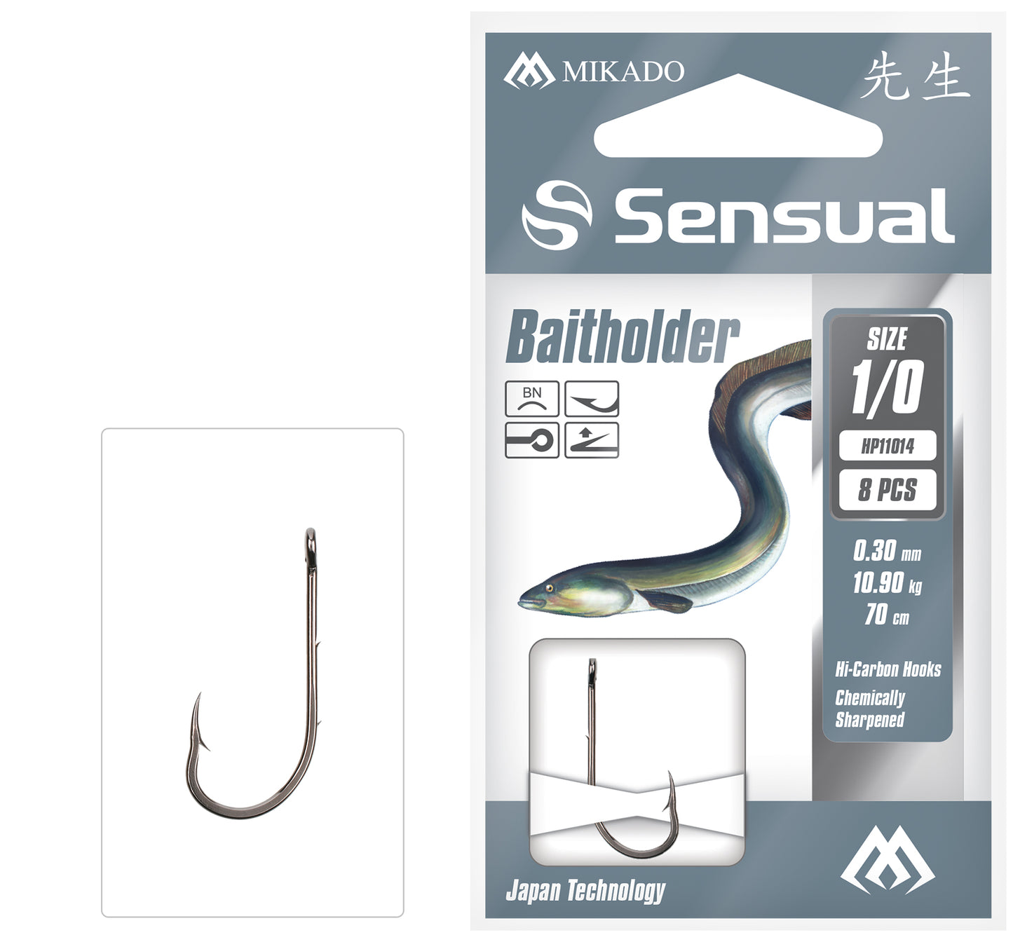 GATAVIE ĀĶI AR PAVADIŅU MIKADO - SENSUAL - BAITHOLDER - 8 GAB.