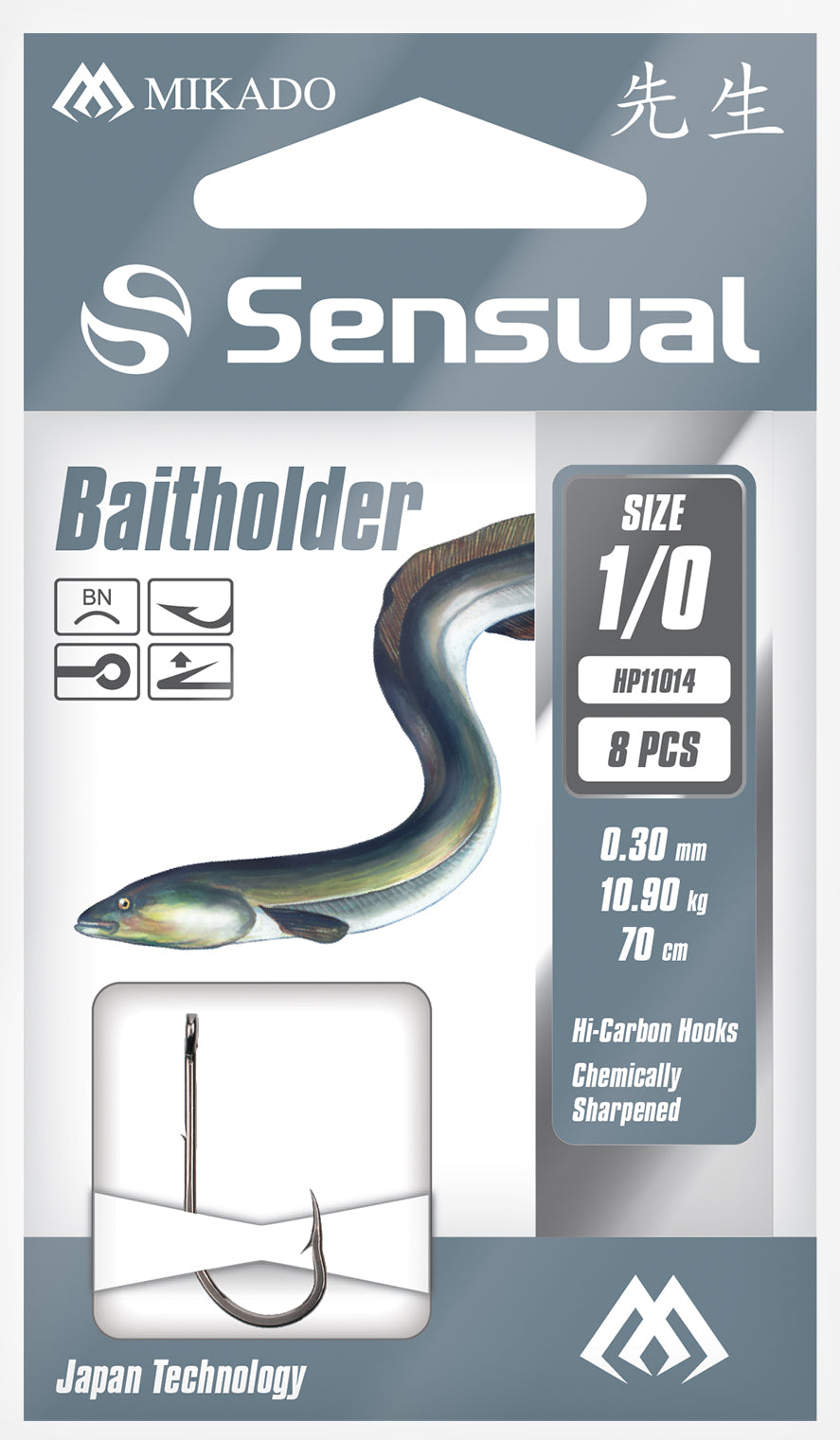 GATAVIE ĀĶI AR PAVADIŅU MIKADO - SENSUAL - BAITHOLDER - 8 GAB.