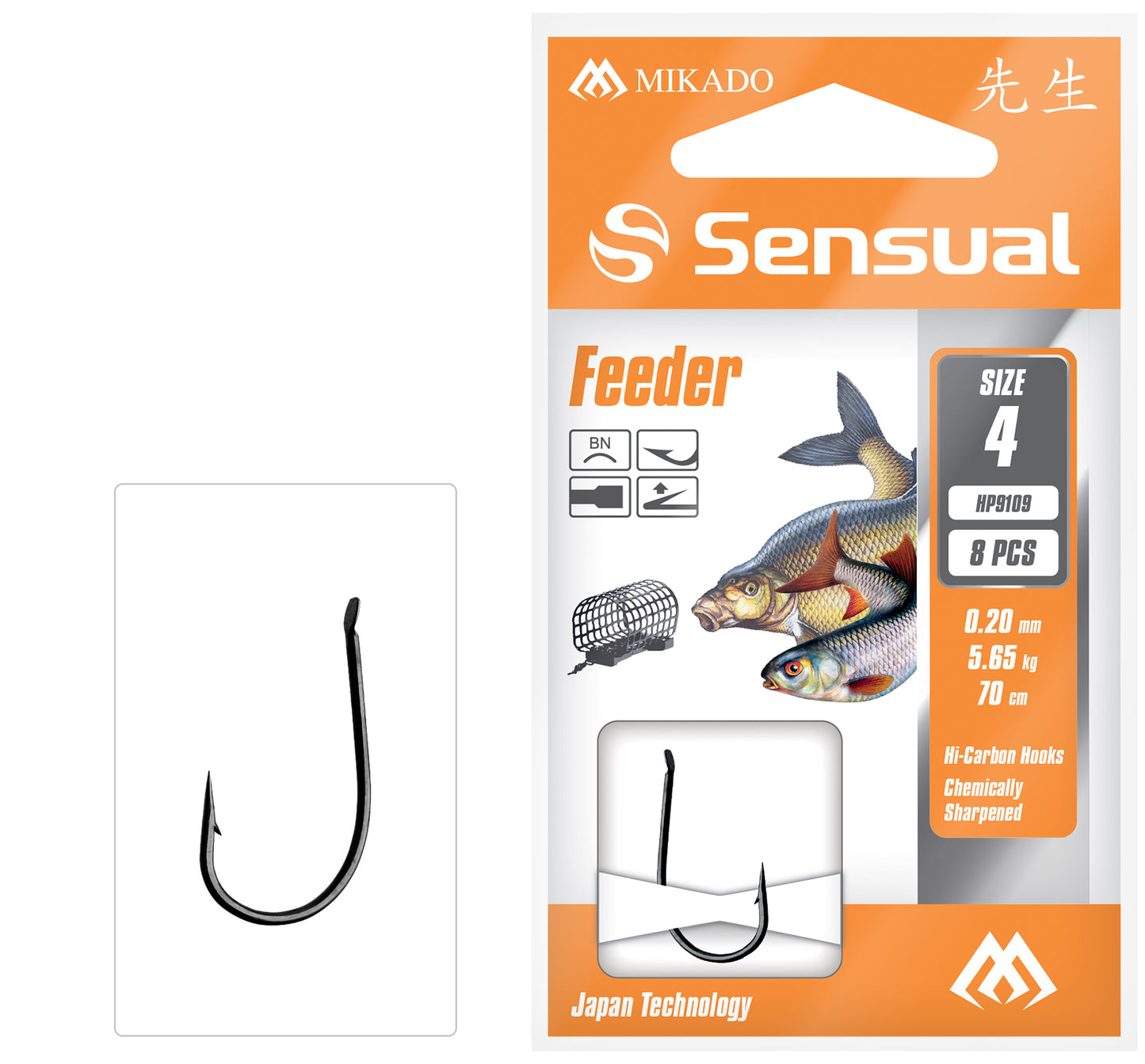 GATAVIE ĀĶI AR PAVADIŅU MIKADO - SENSUAL - FEEDER 9109 - 8 GAB.