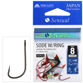 КРЮЧОК MIKADO - SENSUAL - ИЗ УГЛЕРОДИСТОЙ СТАЛИ С КОЛЬЦОМ - 10 ШТ.