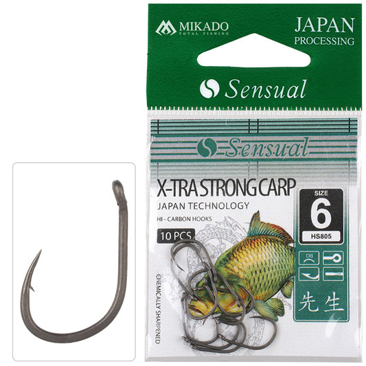 HOOK MIKADO - SENSUAL - X-TRA STRONG CARP - 10 PCS.
