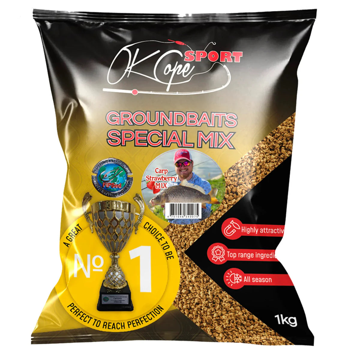 OK COPE SPORT GROUNDBAITS Специальная смесь - Carp Strawberry mix 