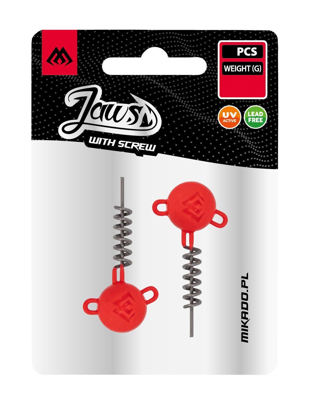 JIG GALVAS MIKADO - JAWS WITH SCREW - UV ORANGE 2 pcs