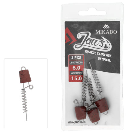 MIKADO SKRŪVE MĀNEKĻIEM - JAWS QUICK CHANGE SPIRAL - 3 GAB.
